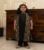 Brocade jacket with kurti and pants 