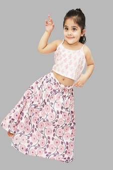 Handblock cotton Crop top and skirt