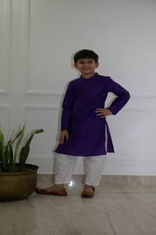 Purple Kurta Pajama Set