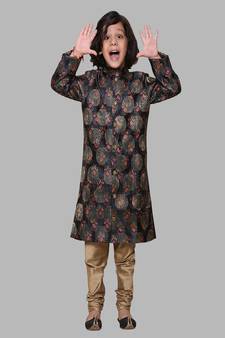 Silk Black Sherwani