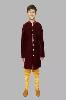 Velvet Maroon Sherwani set