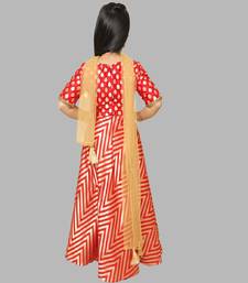Silk Red Anarkali Set