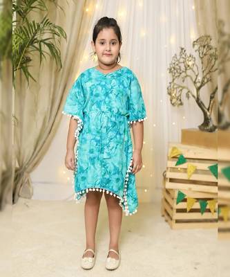 Blue Floral Kaftan Set 2