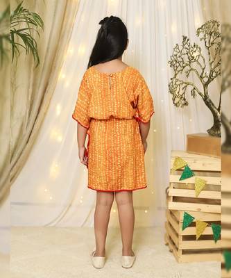 Yellow Bandhej Kaftan Set 3