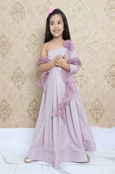 Powder Pink Shimmer Lehenga