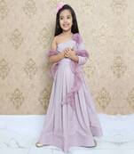 lavender Shimmer Lehenga set 