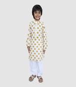 Cotton elephant print Kurta Pajama Set