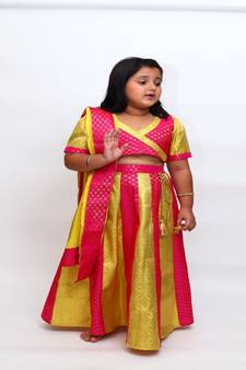 Brocade Silk Lehenga Choli Set