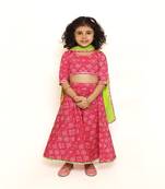 Bandhej Cotton Lehenga Choli Set