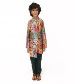 Multi Color Silk Kurta Pajama Set