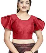 Red Art Silk Party Wear Readymade Blouse