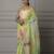 Geroo Jaipur Lime Green & Pink Tie and Dye Pure Silk Kota Saree