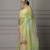 Geroo Jaipur Lime Green & Pink Tie and Dye Pure Silk Kota Saree