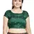 Green Silk Designer Party Wear Readymade Blouse