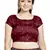Maroon Silk Designer Party Wear Readymade Blouse