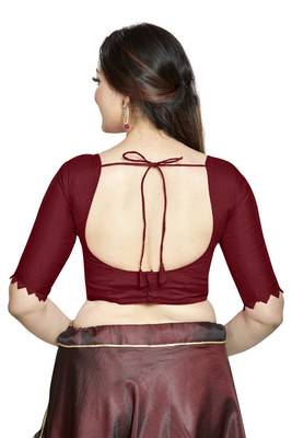 Maroon Art Silk Designer Party Wear Readymade Blouse 2