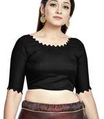 Black Art Silk Designer Party Wear Readymade Blouse
