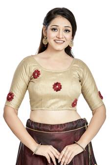 Chiku Art Silk Designer Party Wear Readymade Blouse