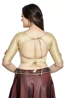 Chiku Art Silk Designer Party Wear Readymade Blouse