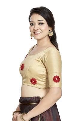 Chiku Art Silk Designer Party Wear Readymade Blouse 3