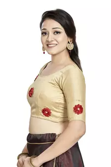 Chiku Art Silk Designer Party Wear Readymade Blouse