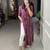 Women's Pure Cotton With Foil Printed Ankle Length Straight Naira Cut Kurti