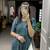 Women's Pure Cotton With Foil Printed Ankle Length Straight Naira Cut Kurti