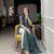Women's Pure Cotton With Foil Printed Ankle Length Straight Naira Cut Kurti