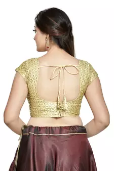 chiku Art Silk Designer Party Wear Readymade Blouse
