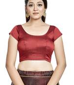 Red Tapta Silk Party Wear Readymade Blouse