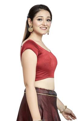 Red Tapta Silk Designer Party Wear Readymade Blouse 4
