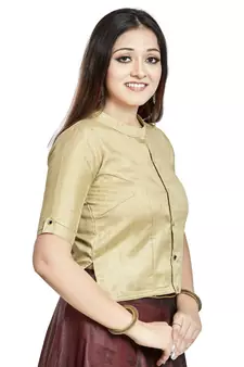 Chiku Art Silk Designer Party Wear Readymade Blouse
