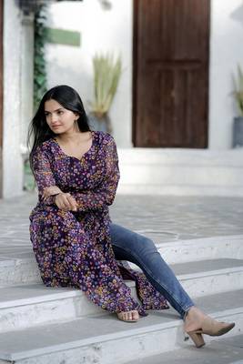 Wine sequins art silk salwar 4