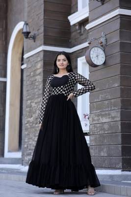 Black sequins georgette salwar 2