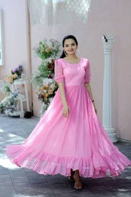 Baby-pink booti georgette salwar 1