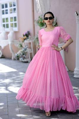 Baby-pink booti georgette salwar 2