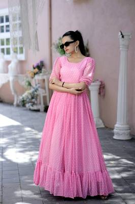Baby-pink booti georgette salwar 3