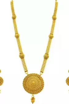 ALYESHA JEWELLERY SET FOR WOMEN GOLD PLATED TRADITIONAL JEWELRY SET ANTIQUE NECKLACE SET WITH EARRINGS FOR WOMEN