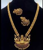 ALYESHA JEWELLERY SET FOR WOMEN GOLD PLATED TRADITIONAL JEWELRY SET ANTIQUE NECKLACE SET WITH EARRINGS FOR WOMEN