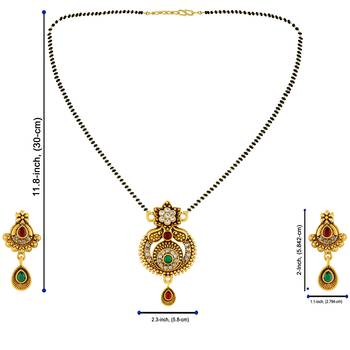 Multicolor zircon   mangalsutra 4
