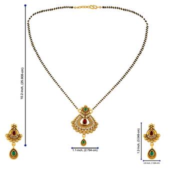Multicolor zircon   mangalsutra 4
