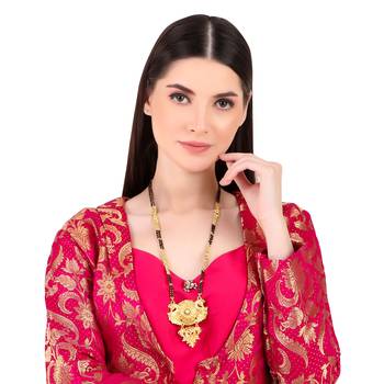 Gold zircon   mangalsutra 1
