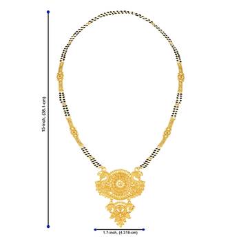 Gold zircon   mangalsutra 3