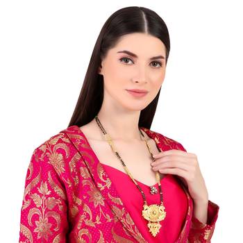 Gold zircon   mangalsutra 4