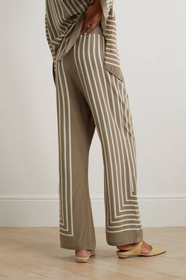 JSDC Outdoor Wear Russian Satin Striped Printed Coord Set 4