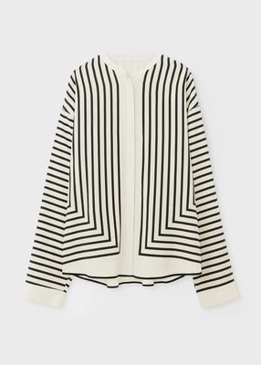 JSDC Office Wear Striped Printed Shirt Style Top And Plazzo 4