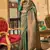 Green Ananta Silk Blend Peshwai Style zari Border saree with Blouse