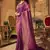 Purple Ananta Silk Blend Peshwai Style zari Border saree with Blouse