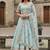 Sky Blue Georgette Multi Thread Sequins Embroidery Work Lehenga Choli For Women Designer Party Wear Ghagra Choli