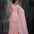 PINK MIRROR ZARKAN ZARI & THREAD EMBROIDERED GEORGETTE STITCH SHARARA SUIT WITH DUPATTA